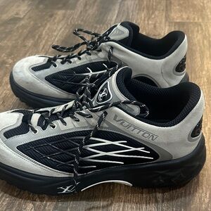Louis Vuitton Black and Gray Athletic Shoes